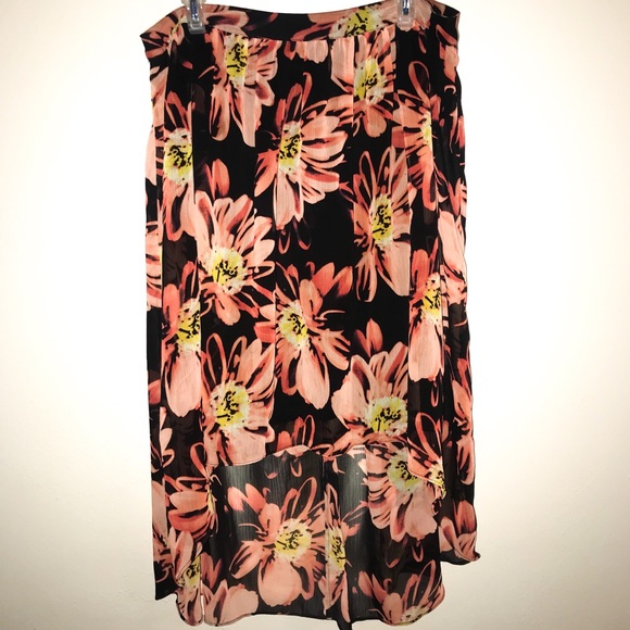 🍁 Worthington High/Low Floral skirt - Picture 4 of 4
